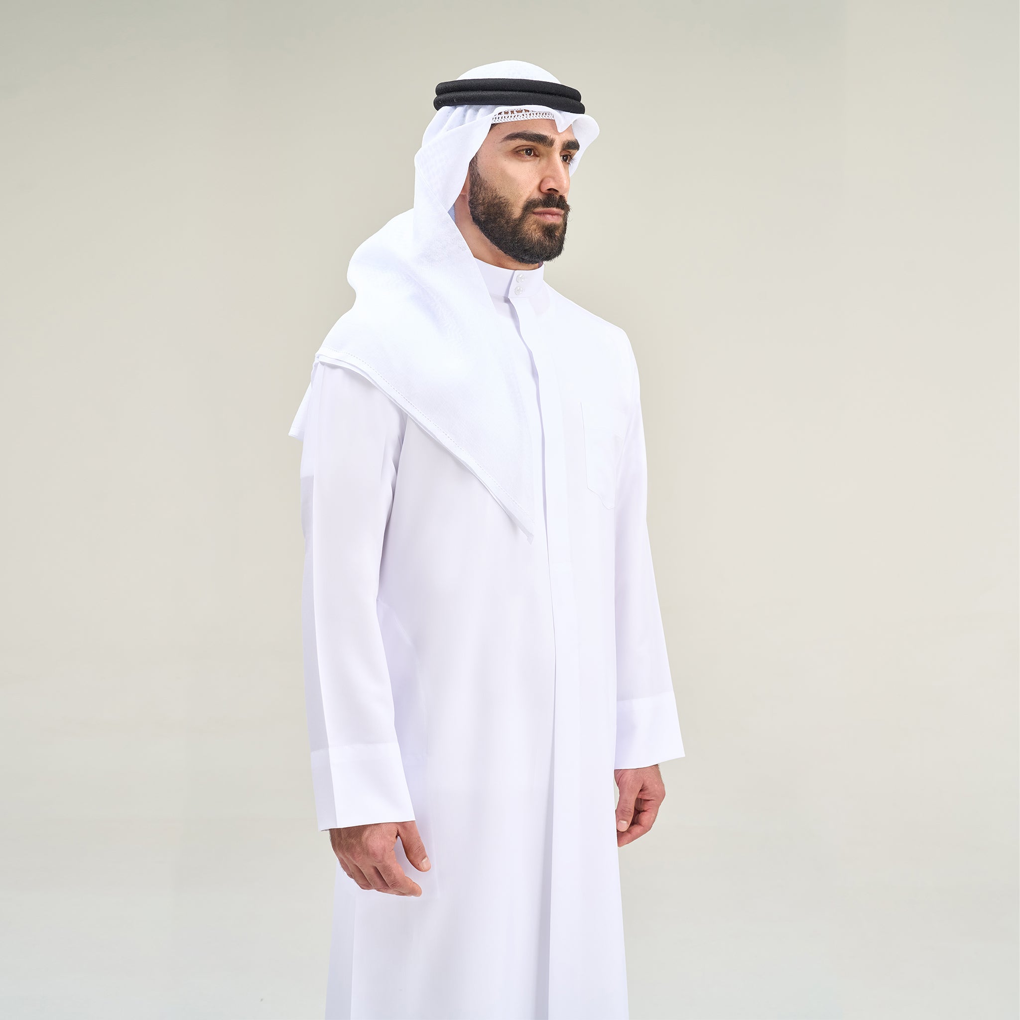 Kuwaiti Kasra Gold Edition White | Timeless Elegance
