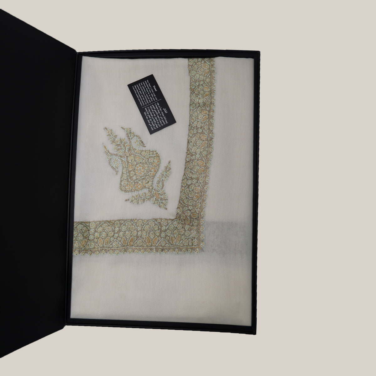 Shawl Cashmere (Turma) Green EMB