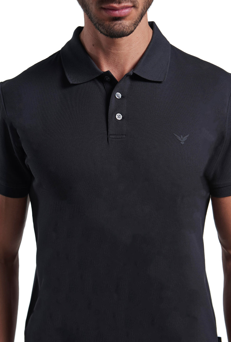 Mens Basic Polo Black | Classic Comfort & Style