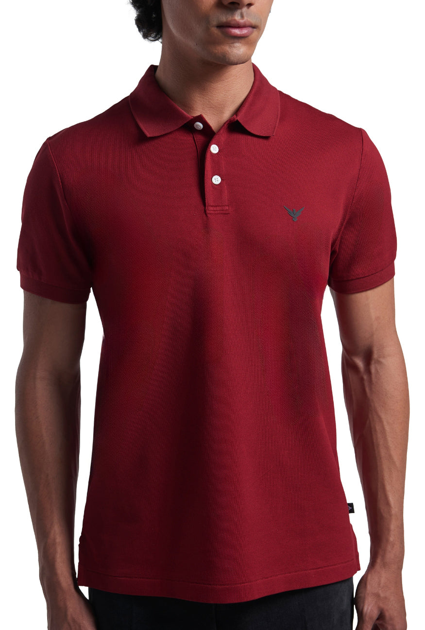 Mens Basic Polo - Maroon