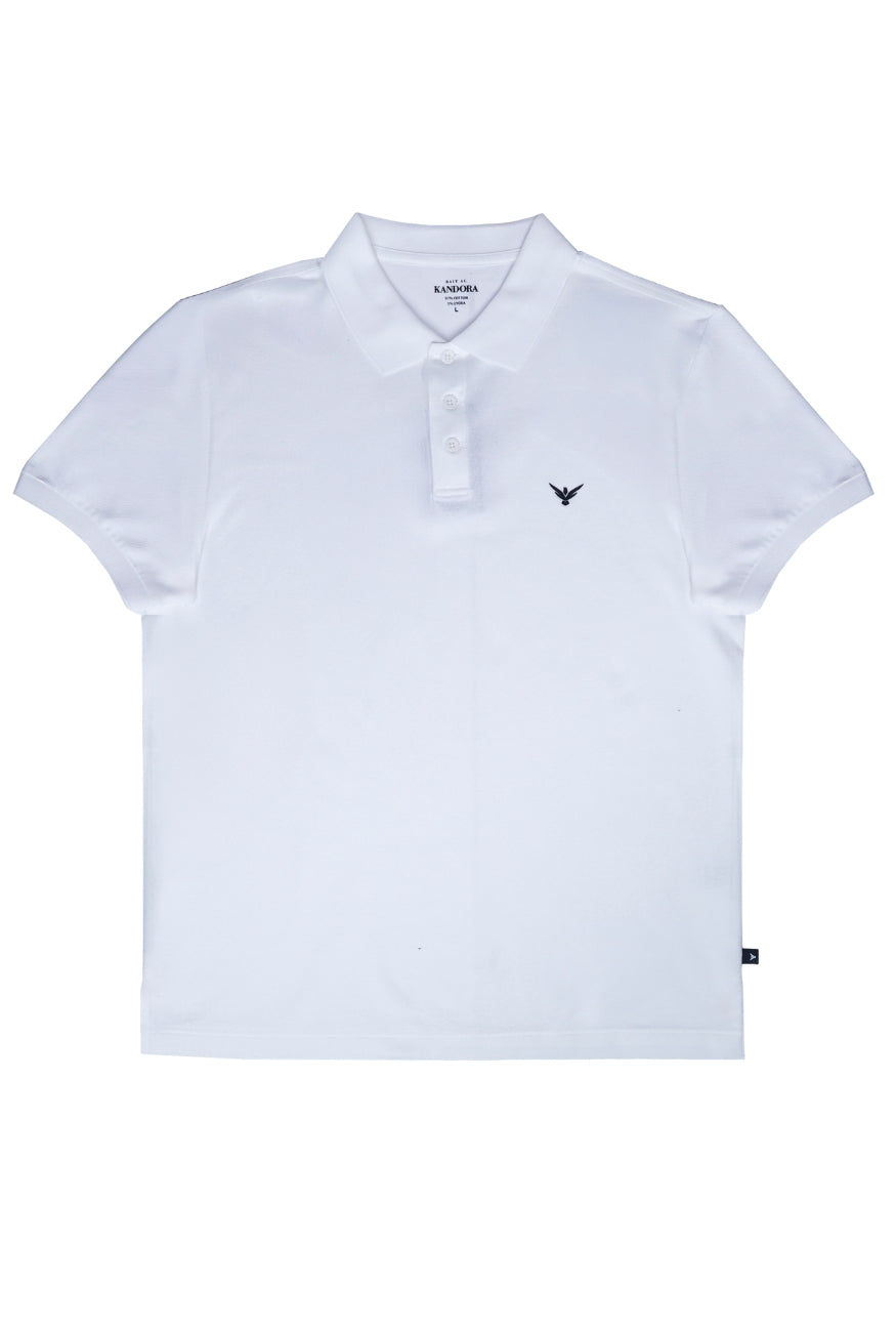 Mens Basic Polo – White | Premium Cotton Polo Shirt