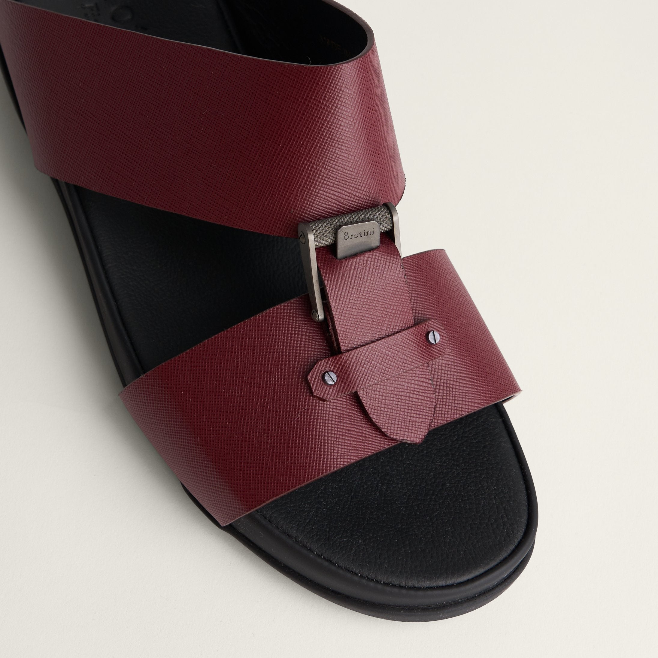 Sandal Saffiano Granata