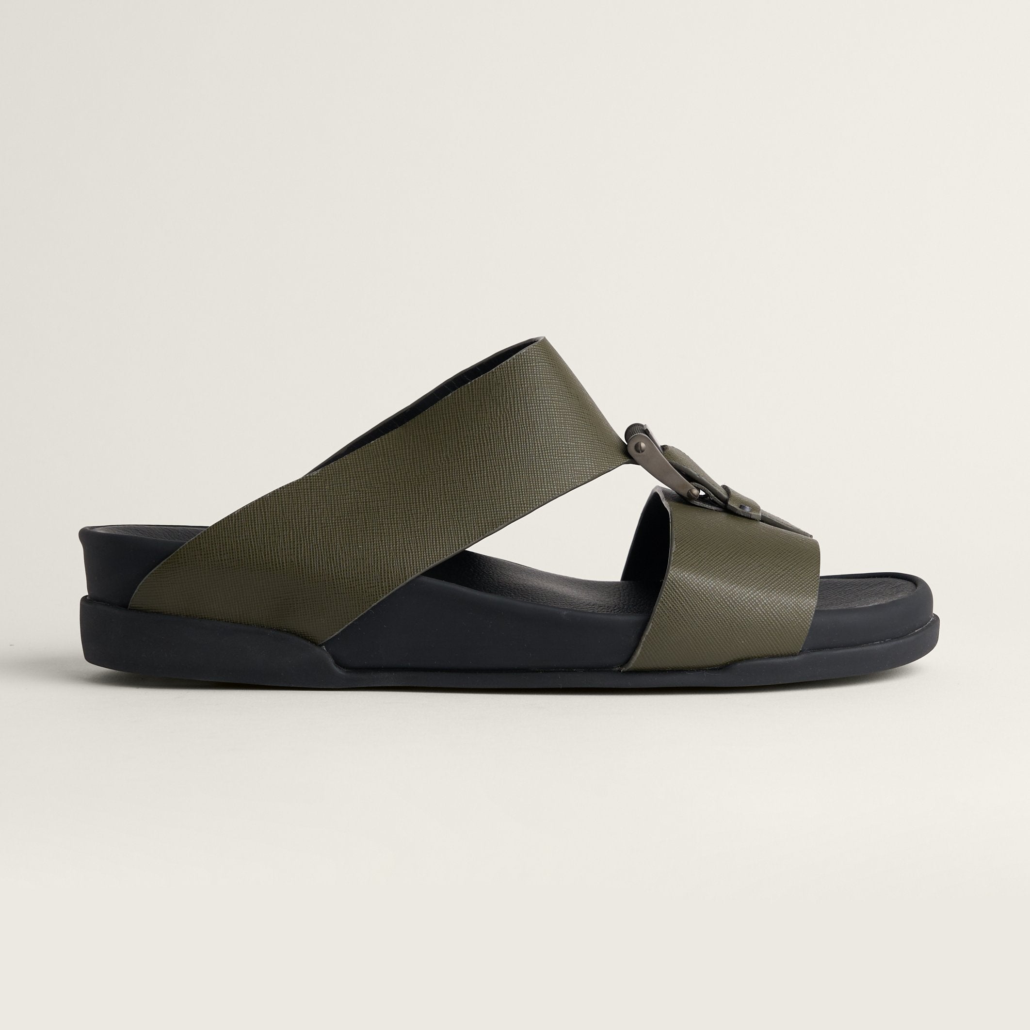 Handmade Sandal Saffiano Bosco