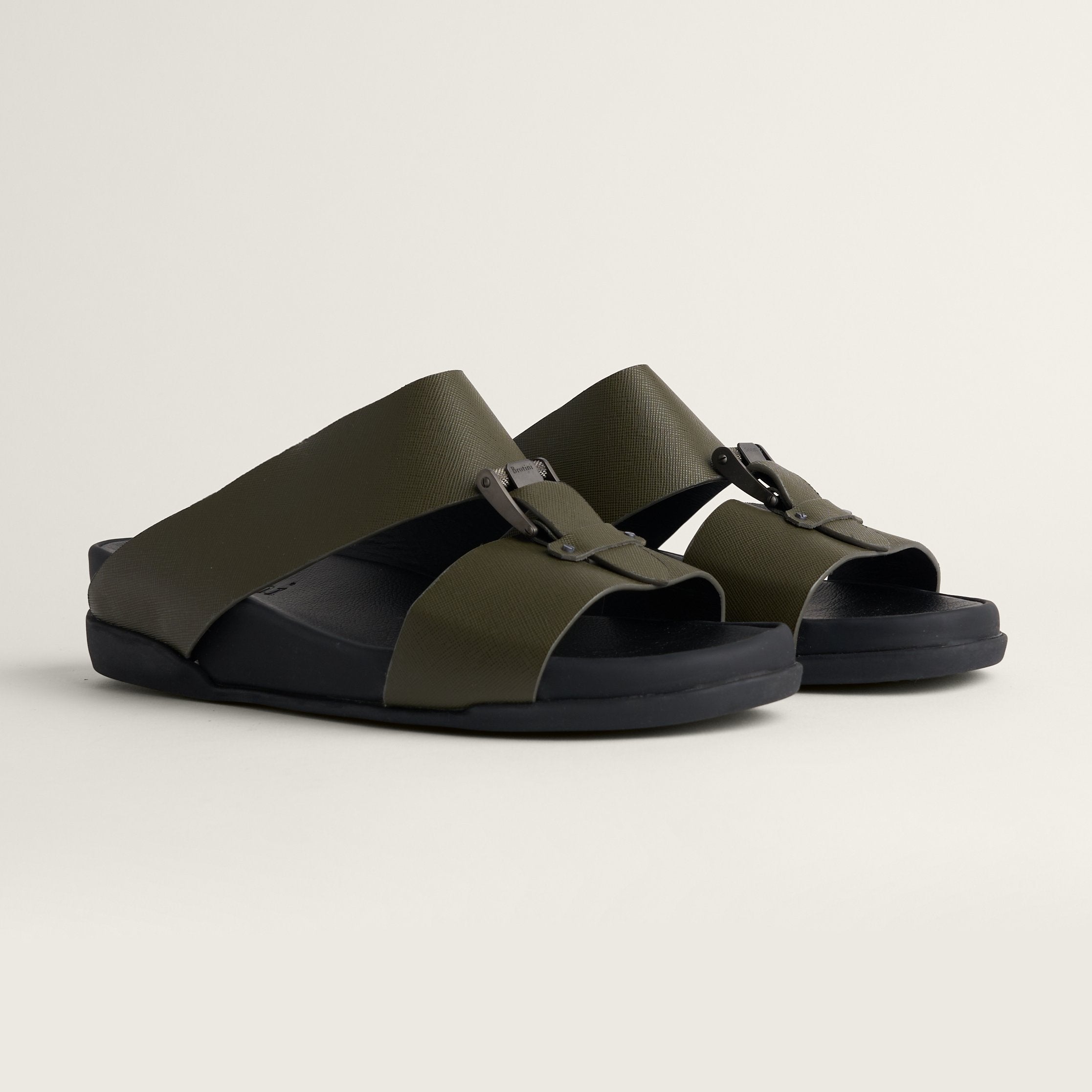 Handmade Sandal Saffiano Bosco