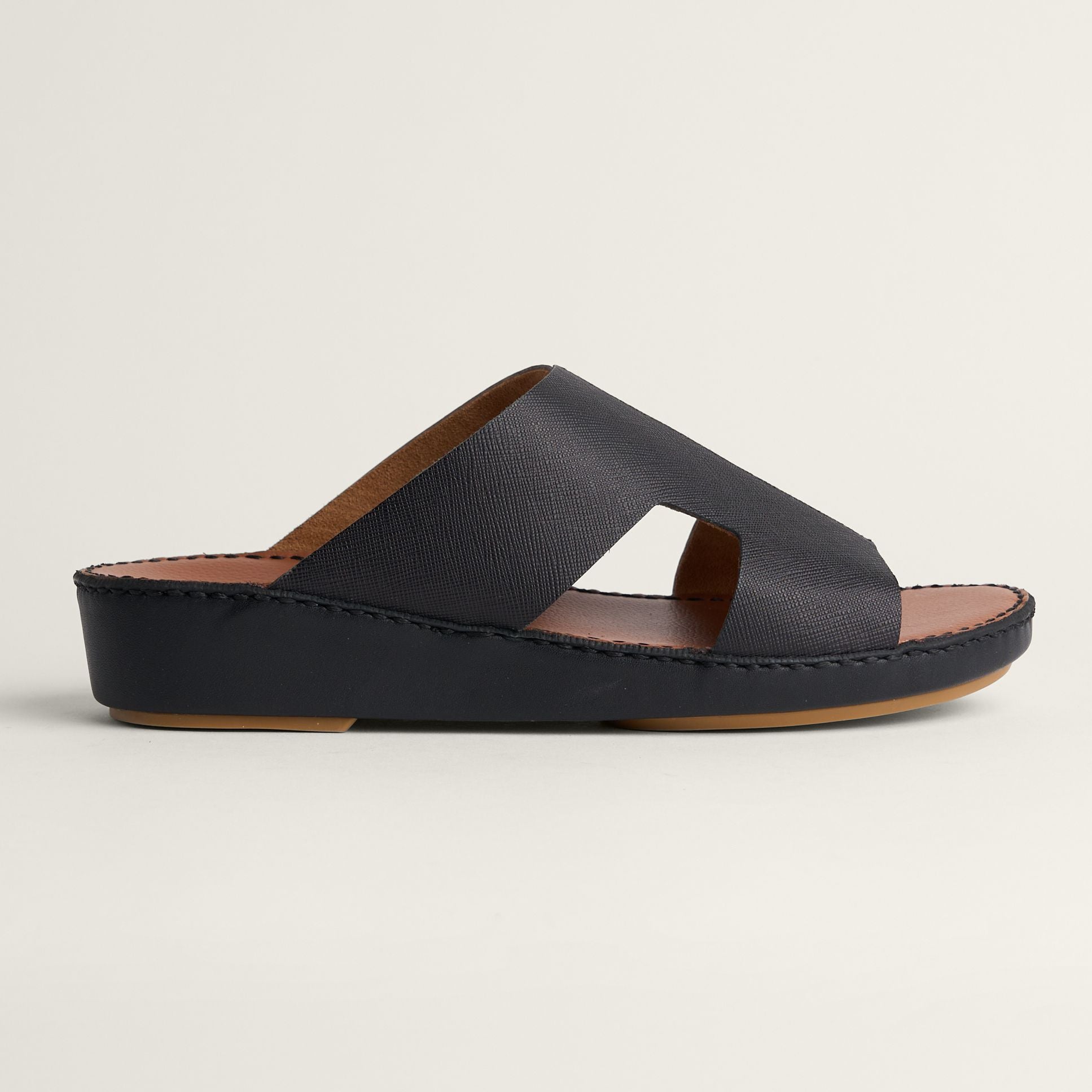 Sandal Calf Preto / Cinza
