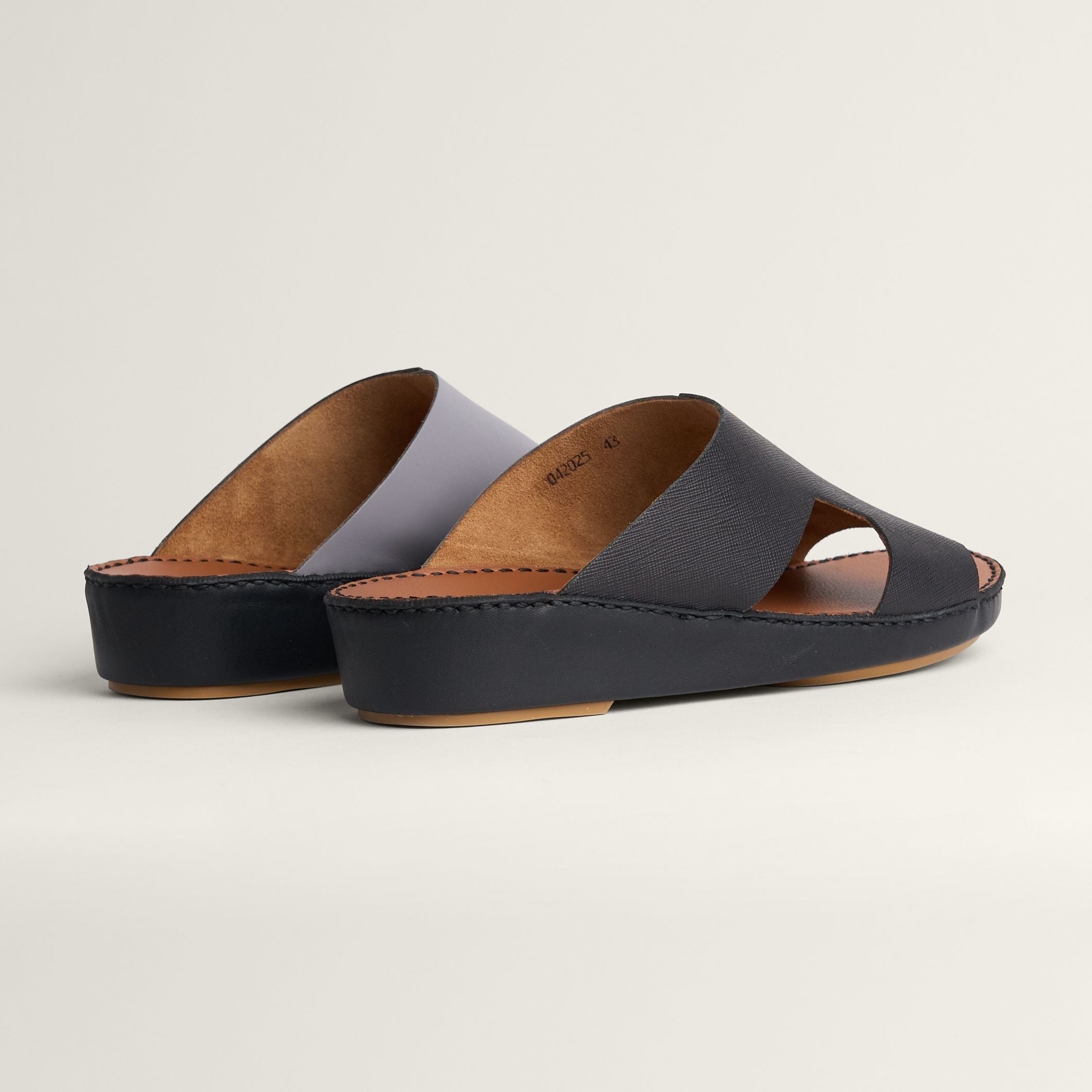 Sandal Calf Preto / Cinza