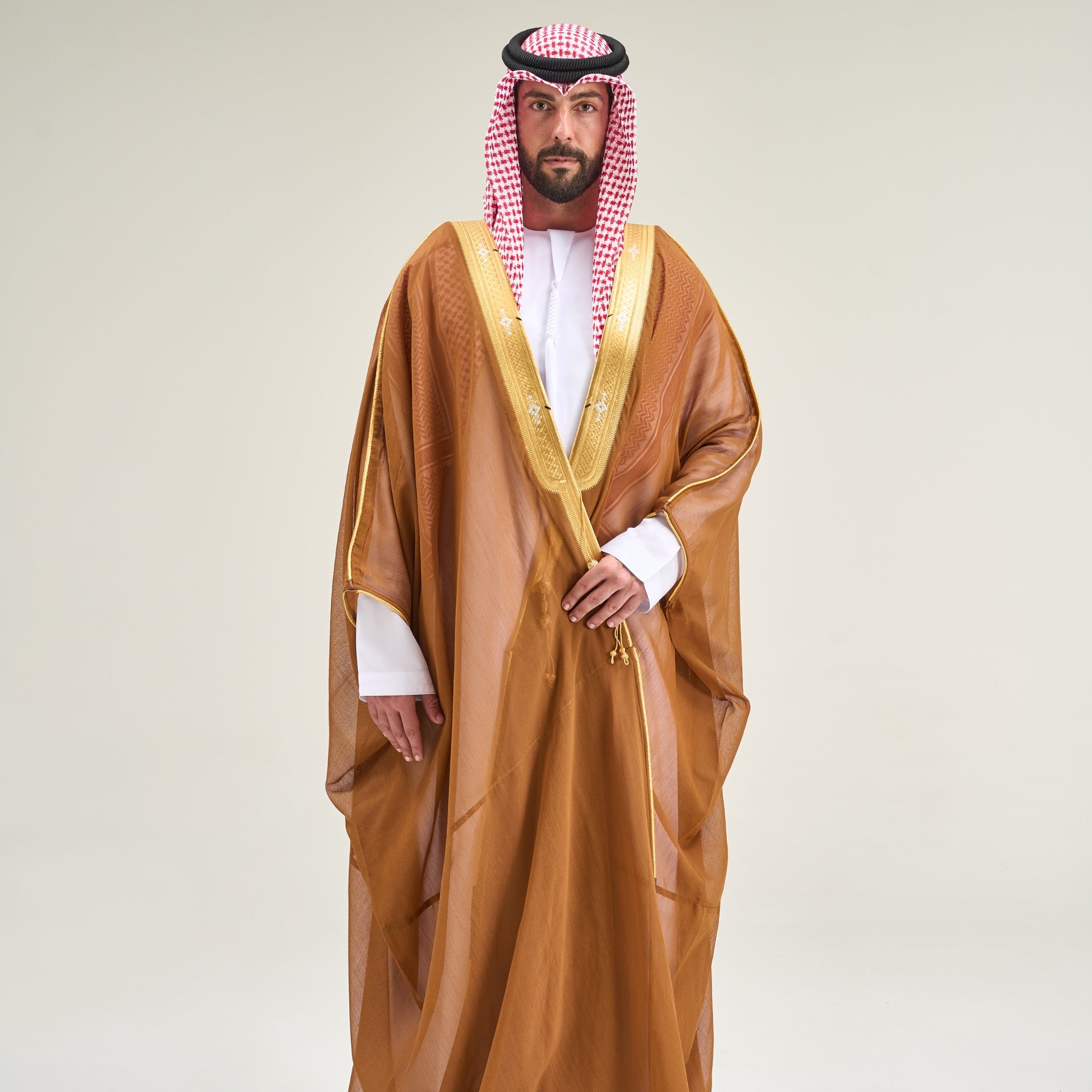 Gold Edition Bisht - Brown