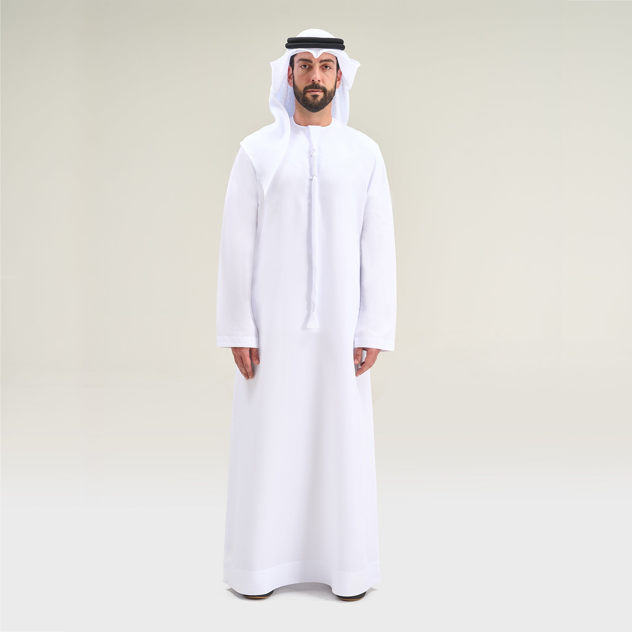 المجموعة الذهبية كندورة إماراتي - أبيض