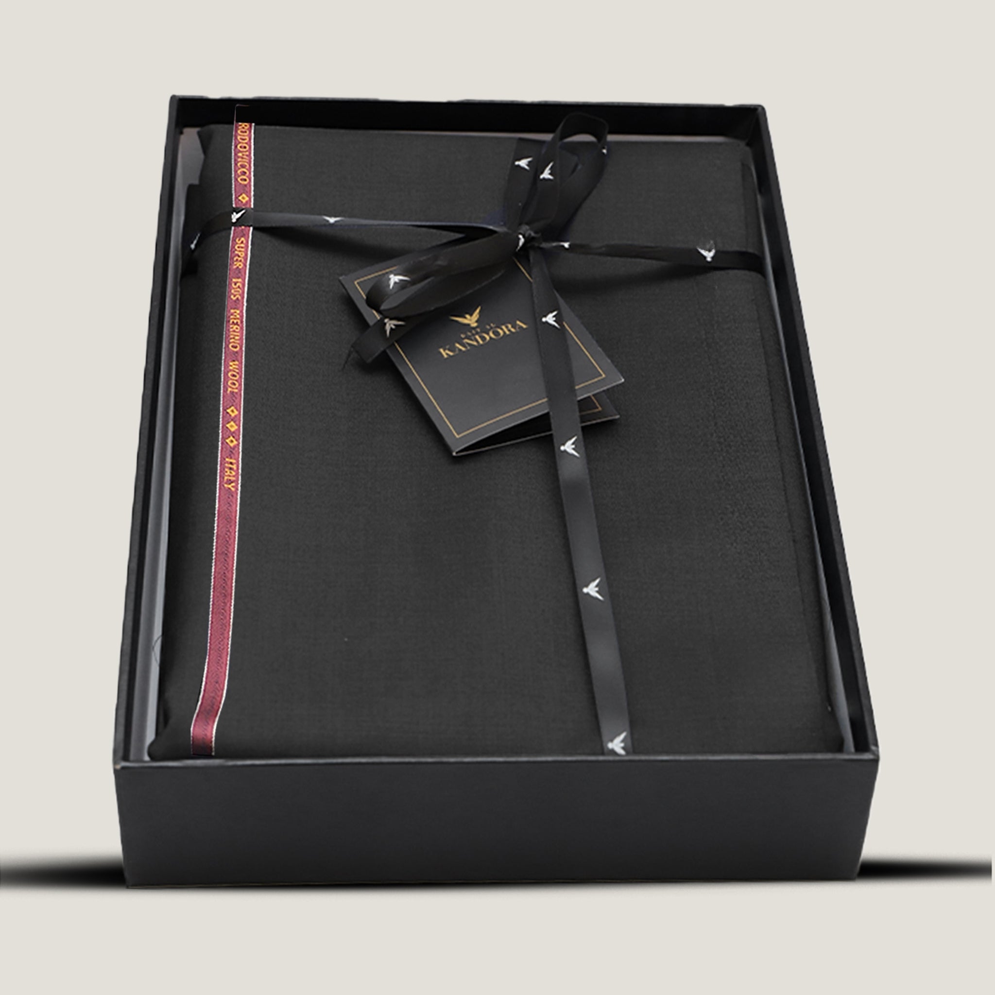 Rodovicco Italian Fabric Gift Box Charcoal Grey