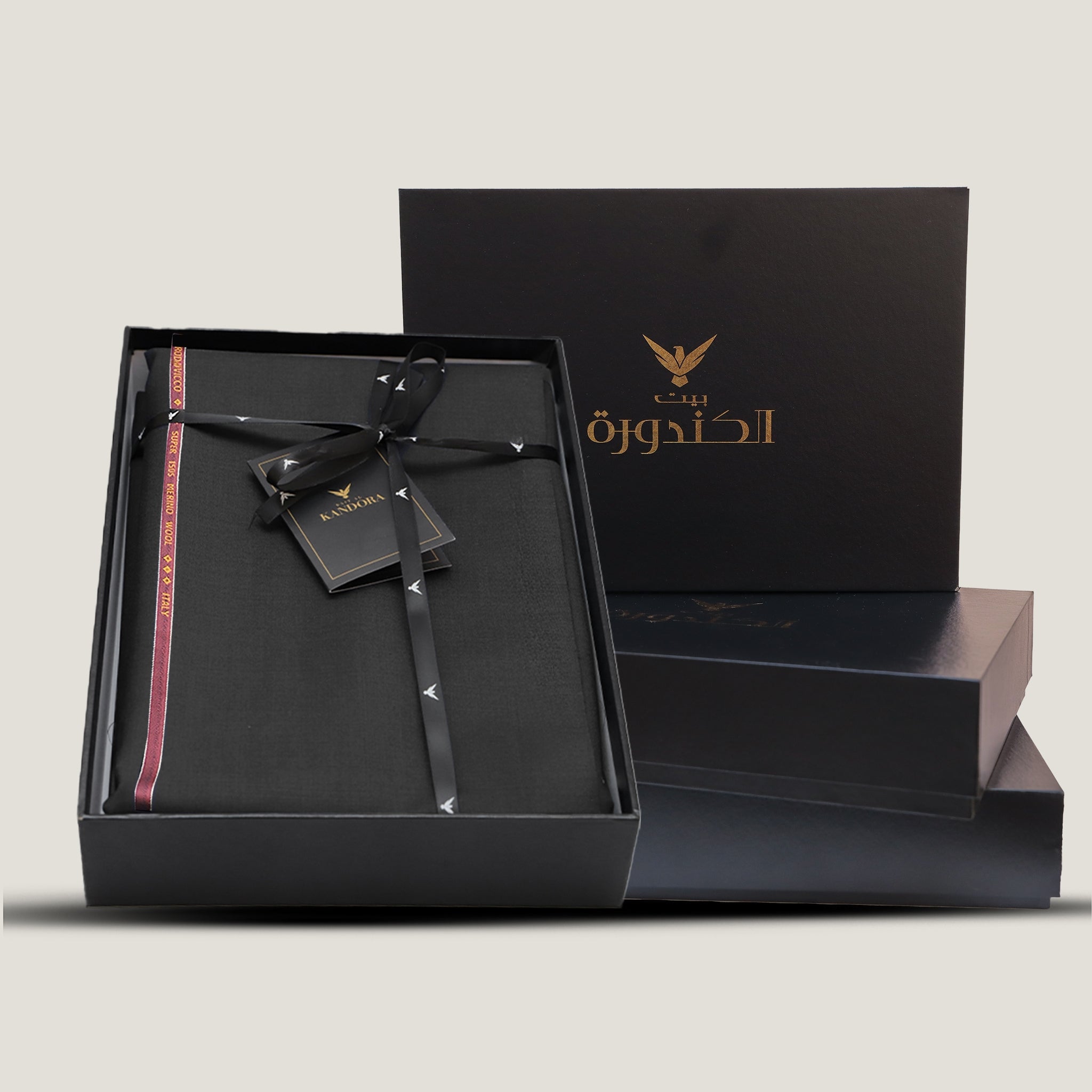 Rodovicco Italian Fabric Gift Box Charcoal Grey