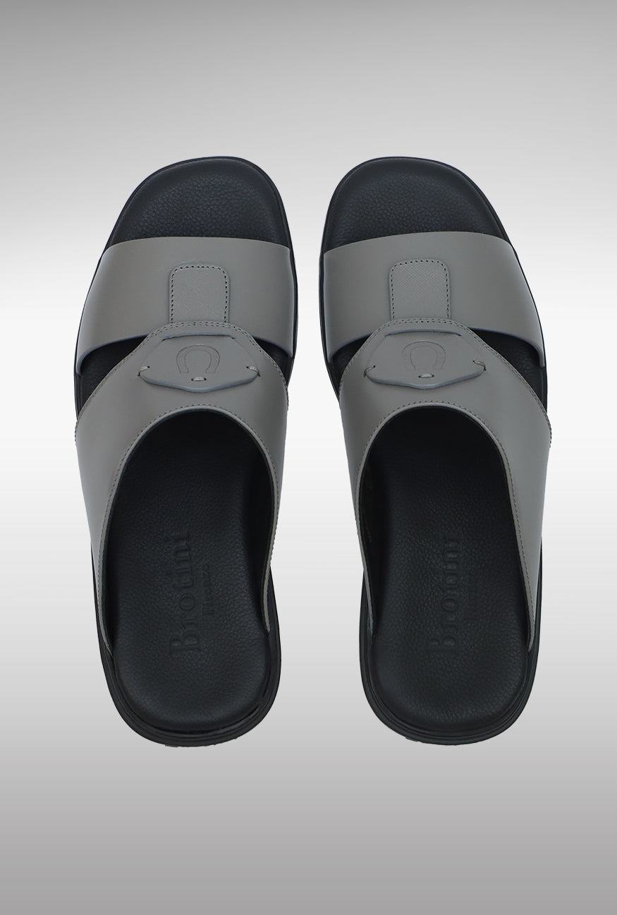 Sandal Saffiano Calf Slate