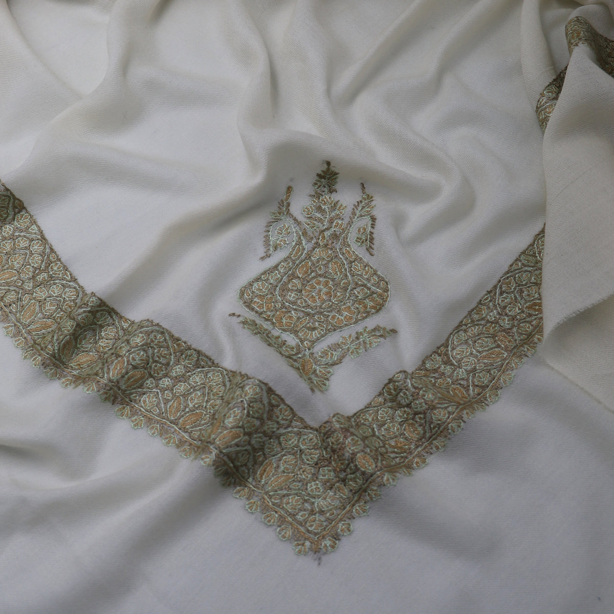Shawl Cashmere (Turma) Green EMB