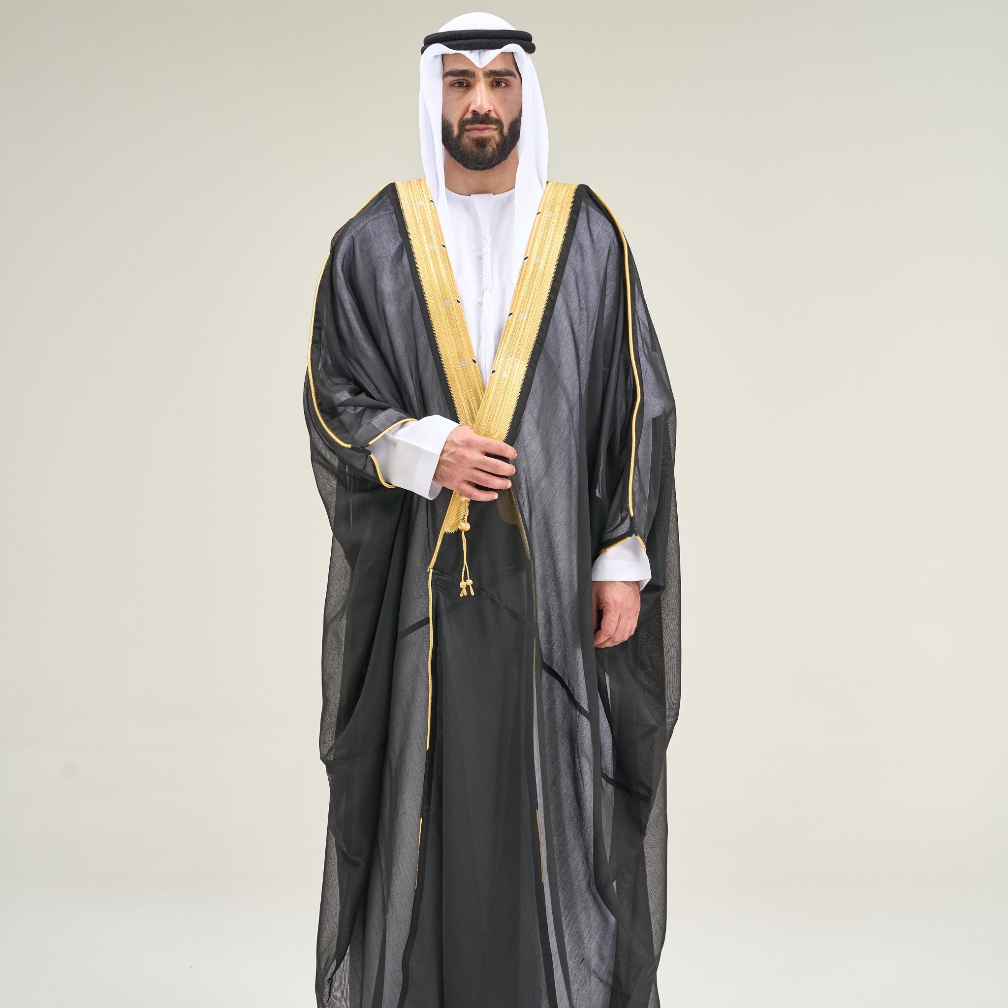 Gold Edition Bisht - Black