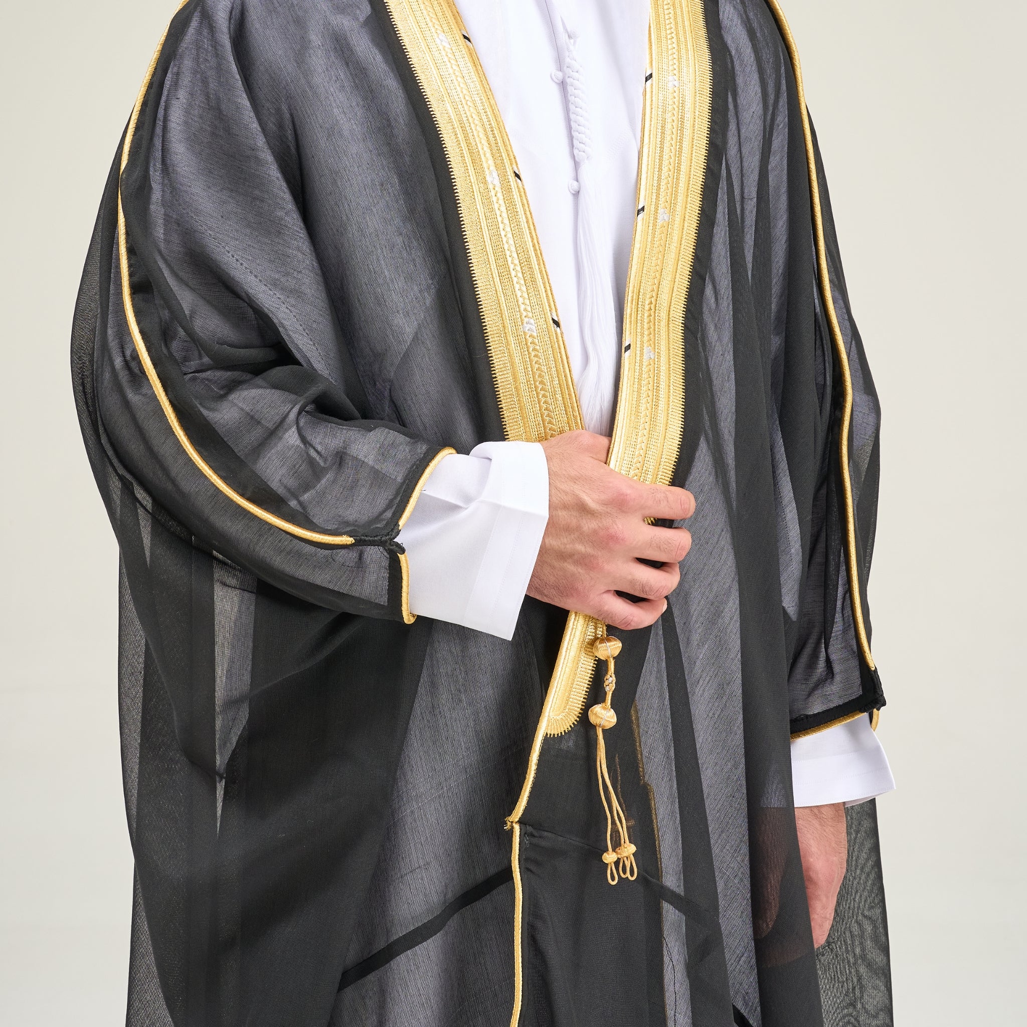 Gold Edition Bisht - Black