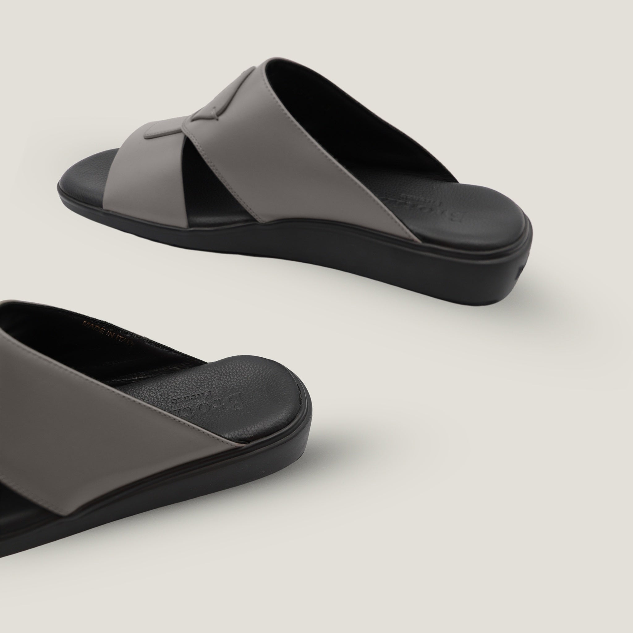 Sandal Saffiano Calf Slate
