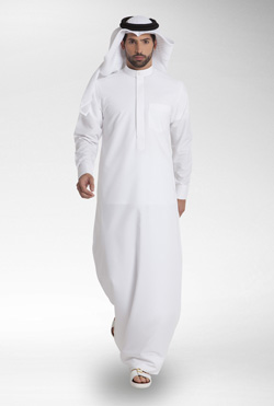 White Kuwaiti Kandora